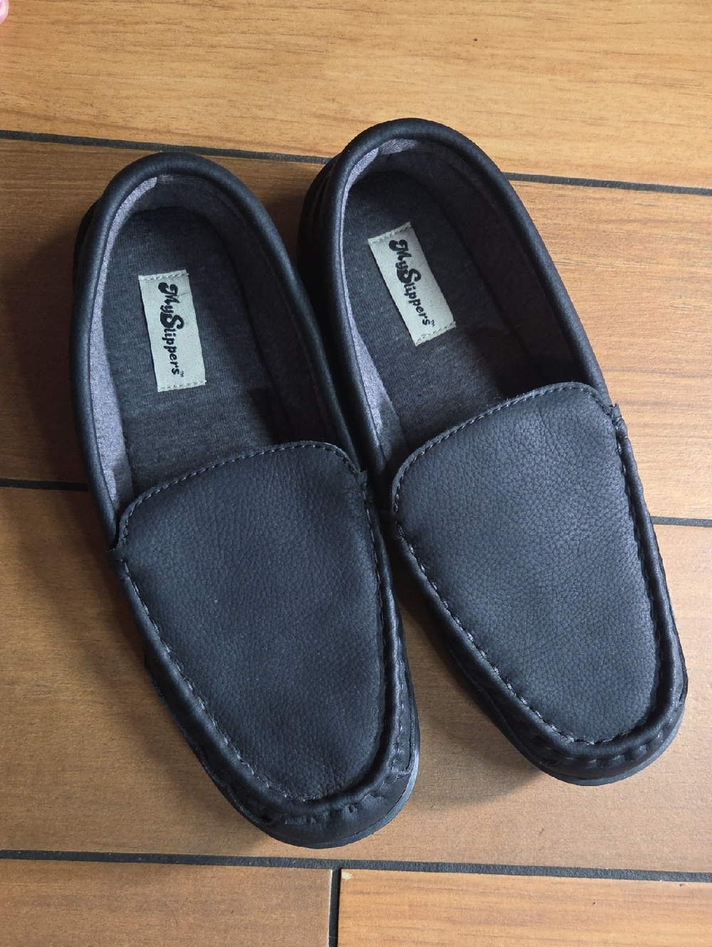 Men's Black Slip-On Driving Mocs by MySlippers